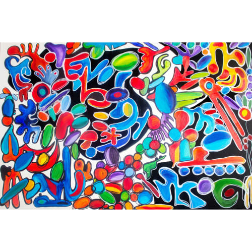 Happy Samba | Oil And Acrylic Painting in Paintings by Nathalie D Gribinski. Item composed of canvas compatible with contemporary style