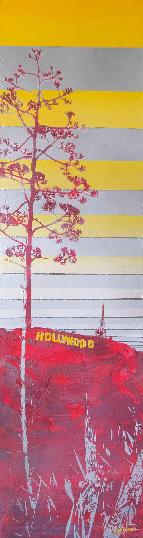 Hollywood | Oil And Acrylic Painting in Paintings by Nichole McDaniel. Item made of canvas with synthetic