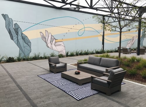 Share | Murals by Allison Kunath | 555 aviation in El Segundo. Item made of synthetic