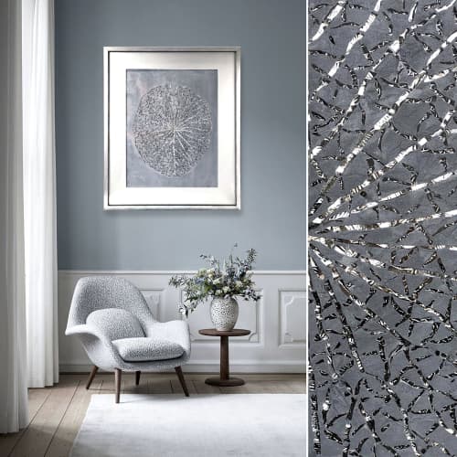 Lotus leaf mosaic artwork | Art & Wall Decor by Julia Gorbunova. Item made of metal with glass