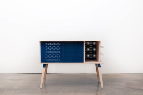 Riff Raff Kitchen Island | Cabinet in Storage by Wake the Tree Furniture Co. Item composed of wood & metal compatible with minimalism and mid century modern style