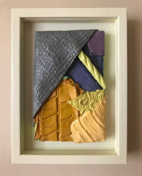 Dissociation 55 (Framed by artist) Textured Acrylic Painting | Oil And Acrylic Painting in Paintings by Helena Parriott. Item composed of canvas in minimalism or contemporary style