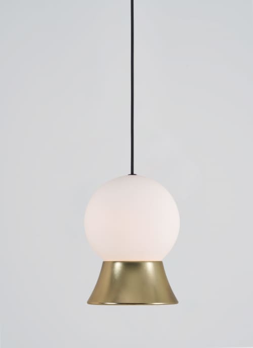 Fuji Pendant | Pendants by SEED Design USA. Item made of brass & glass