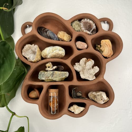 "Shelf of Inspiration" Cement Curio Shelf | Wall Sculpture in Wall Hangings by The Minimalist Ceramist. Item made of cement compatible with minimalism and japandi style