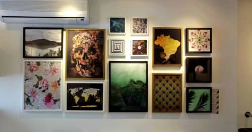 "Winter Waves 7" Fine Art Print on Private Client's Gallery Display Wall | Prints by Julia Di Sano. Item composed of paper