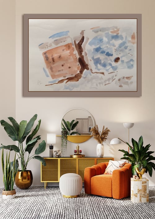 Abstract art-11 | Oil And Acrylic Painting in Paintings by Arttake. Item composed of paper and synthetic in minimalism or contemporary style