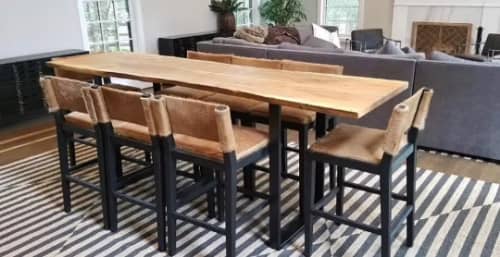 The Presidential Bar Height | Communal Table in Tables by TRH Furniture. Item composed of maple wood & metal
