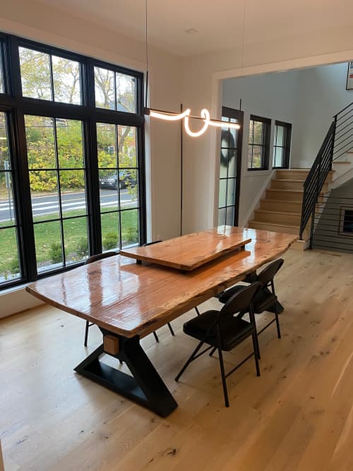 The Executive Conference Table | Tables by The Strong Oaks Woodshop. Item made of oak wood with metal works with minimalism & contemporary style