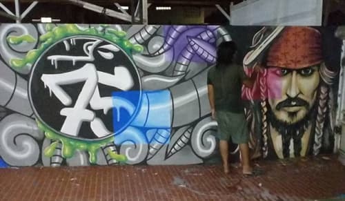 Harling Mural | Street Murals by Muralist Indonesia. Item composed of synthetic