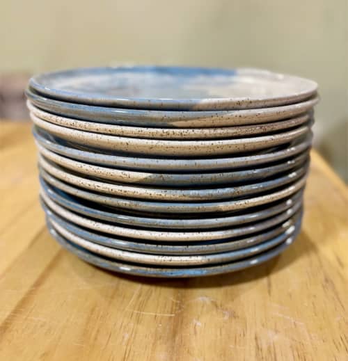 Stoneware Plates | Ceramic Plates by Honey Bee Hill Ceramics. Item made of stoneware works with boho & country & farmhouse style