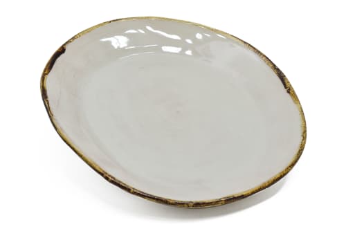 Ceramic Flat Plate | Dinnerware by Living Sustainable Finds. Item made of ceramic