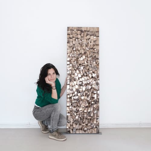 Luang Prabang sunrise | Sculptures by Clara Graziolino. Item composed of wood and bronze in minimalism or contemporary style