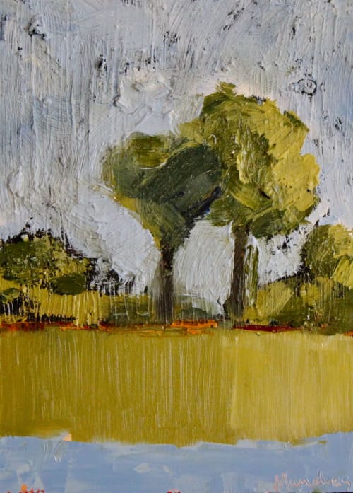 The Affair - Small painting of two trees | Paintings by Michelle Andres