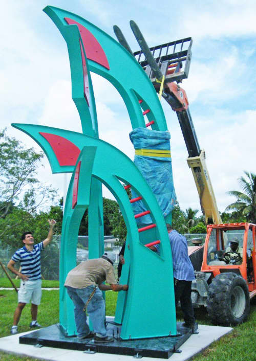 Wings | Public Sculptures by Gus Lina Art. Item composed of aluminum