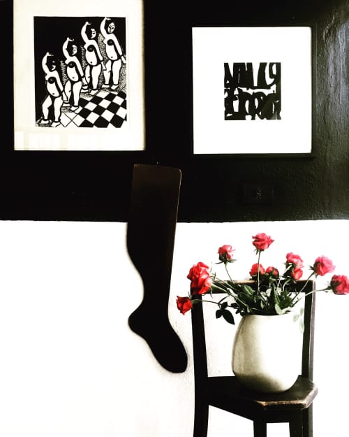 CRAZY MAD ABOUT YOU: ARCHIVAL GICLEE PRINT | Prints by BLACK LINE CRAZY | Designed by artist Mary van de Wiel. Item composed of paper
