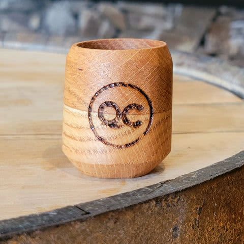 Shot Glass / Cup Handcarved White Oak or Walnut | Drinkware by Wild Cherry Spoon Co.. Item made of oak wood works with minimalism & country & farmhouse style