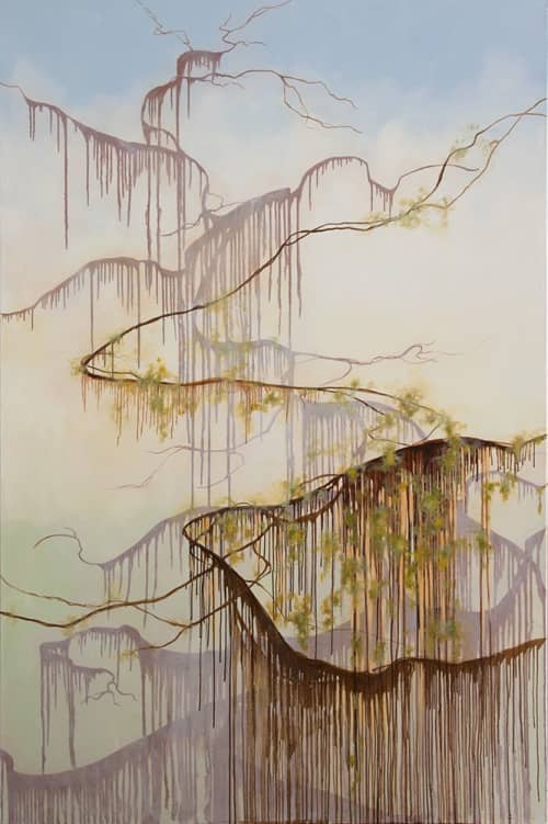 Rise and Fall | Oil And Acrylic Painting in Paintings by Tania Dibbs. Item made of canvas & synthetic