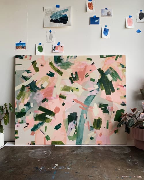 commission for casework, 48" X 60" | Oil And Acrylic Painting in Paintings by maja dlugolecki | Casework Interior Design in Portland. Item composed of canvas & synthetic