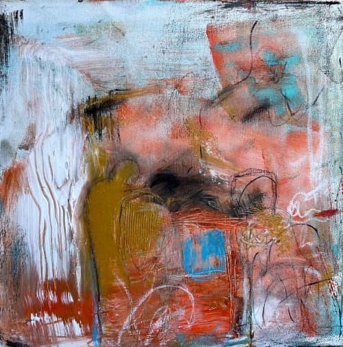 "Mistake" | Oil And Acrylic Painting in Paintings by Shirly Maimom Art. Item made of canvas with synthetic works with contemporary & art deco style