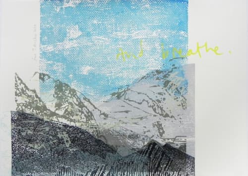 And Breathe VI Print from Mountain series | Prints by Sara J Beazley. Item composed of paper