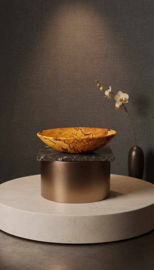 Sculptural Spalted Beech Bowl – A Masterpiece of Natural Art | Decorative Bowl in Decorative Objects by Holzkunst Samuel Meisinger. Item composed of wood compatible with art deco and modern style