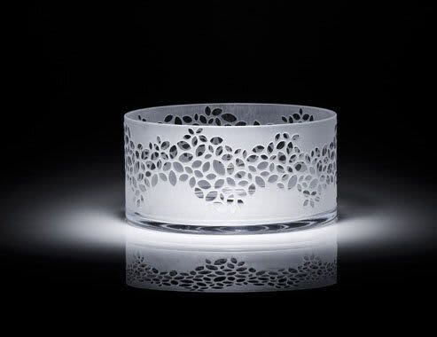 Straight Sided Petal Bowl | Decorative Bowl in Decorative Objects by Carrie Gustafson. Item composed of glass