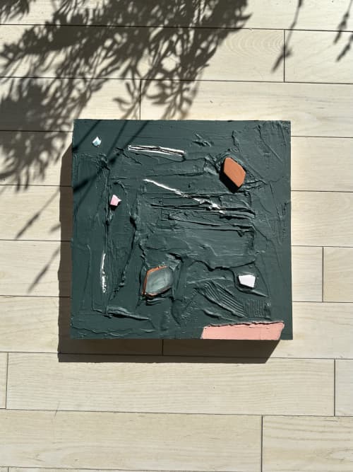 Molly Smiles | Original Mixed Media on Wood Panel by Allison | Paintings by Allison Rohland. Item made of birch wood compatible with boho and minimalism style