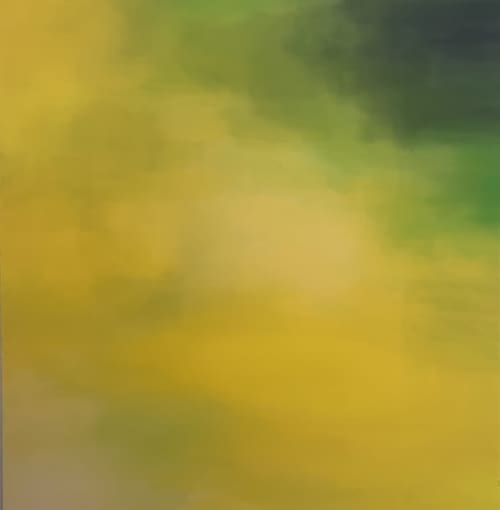 Haze Of Summer | Oil And Acrylic Painting in Paintings by Catherine Détraves. Item made of canvas compatible with minimalism and contemporary style