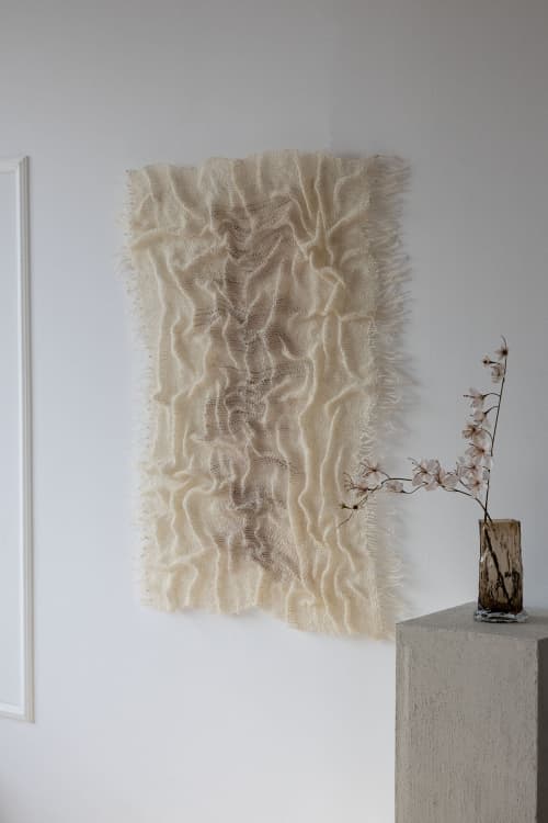 Alveo - Handwoven Floating Wool Wall Sculpture | Wall Hangings by Lale Studio & Shop. Item made of wool