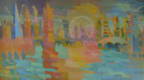 Gateway | Oil And Acrylic Painting in Paintings by Sara Twomey. Item made of synthetic