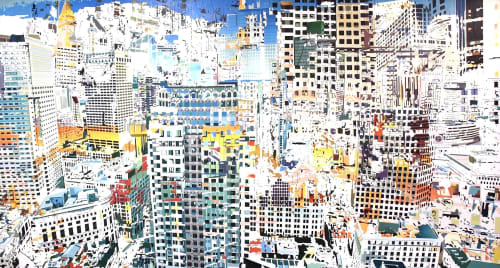 Ascension | Oil And Acrylic Painting in Paintings by Ben Schwab | Hub50House in Boston. Item made of canvas with synthetic