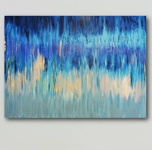OUR ENERGY - large original abstract painting | Oil And Acrylic Painting in Paintings by Marinela Puscasu. Item composed of canvas in contemporary or coastal style