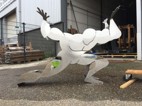 Atlas Sculpture | Public Sculptures by Jeroen Stok. Item composed of steel