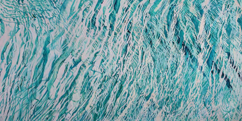 Water I | Oil And Acrylic Painting in Paintings by Anne Blenker. Item made of canvas with synthetic