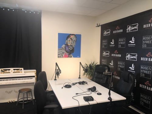 Nipsey Hustle | Paintings by Trent Thompson | Giraffe Space in Livermore