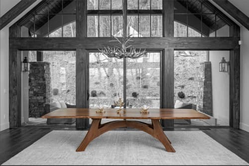 Timber Frame Base Table | Dining Table in Tables by Brian Boggs Chairmakers. Item made of wood compatible with contemporary and rustic style