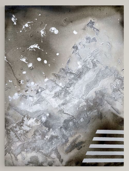 Whispering in the silence /5 | Oil And Acrylic Painting in Paintings by Cristina Dalla Valentina. Item composed of canvas and synthetic
