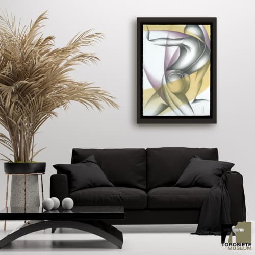 SILUETAS IV - Mixed Media on Arches - 30"x22" Unframed | Mixed Media by Noel Suarez. Item composed of paper