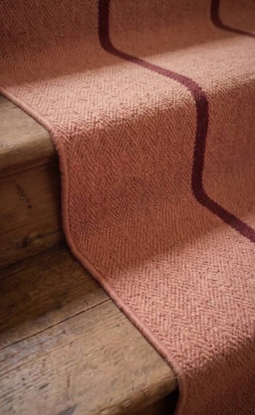 Handwoven Woolen Runner Rug | Rugs by Evergreen Carpets. Item made of wool works with boho & minimalism style