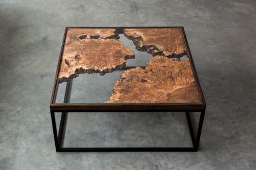 Maple Burl Live Edge Coffee Table | The Divide Series | | Tables by SAW Live Edge