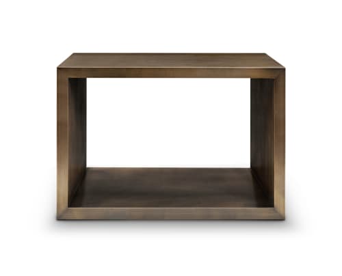 Piero Lamp Table Bronze Large | Side Table in Tables by Greg Sheres. Item composed of bronze compatible with minimalism and contemporary style
