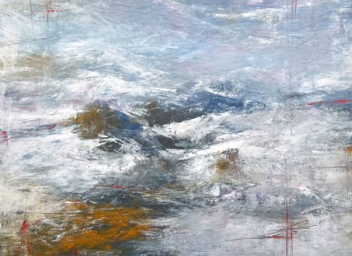 The Climb | Oil And Acrylic Painting in Paintings by Ana Carolina Mönnaco. Item composed of paper in contemporary or coastal style
