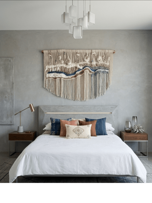 Nalu - Macramé Wall Hanging in Hawaiian Blues | Macrame Wall Hanging in Wall Hangings by Gissell Studio - Fiber & Botanical Art
