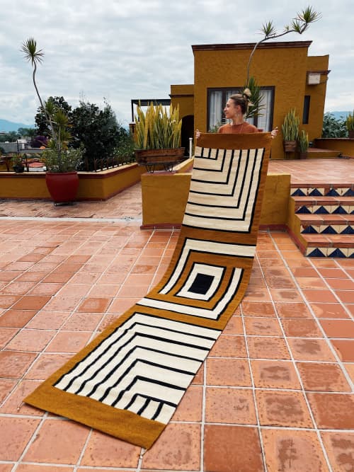 Pyramid Rug | Runner Rug in Rugs by Selva Studio. Item composed of fabric