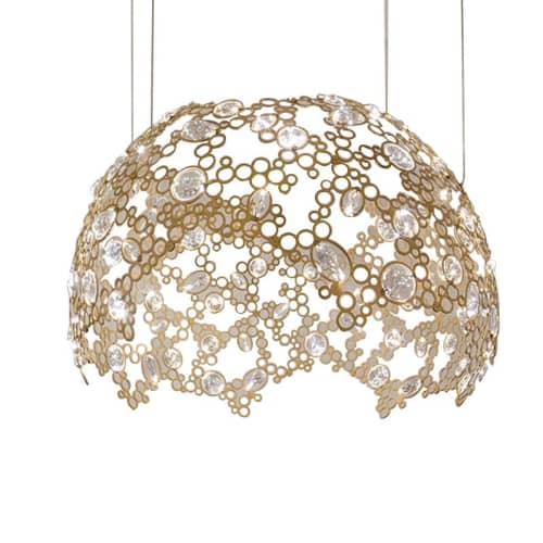 AM4244 LUSTROUS AURA | Chandeliers by alanmizrahilighting | New York in New York. Item composed of glass