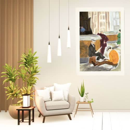 Street Corner (Special Edition Print | Prints by LaShonda Scott Robinson. Item made of paper compatible with contemporary and traditional style