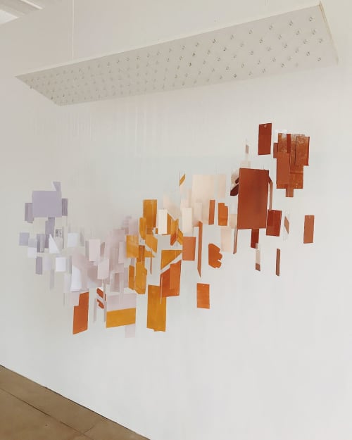 Acrylic Tile Sculpture | Wall Sculpture in Wall Hangings by Tiffany Lusteg | Hudson Loft in Los Angeles. Item composed of stone