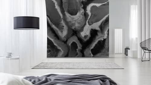Jewel of Capri-BW Wallpaper Mural | Wall Treatments by MELISSA RENEE fieryfordeepblue  Art & Design. Item composed of paper in contemporary or eclectic & maximalism style