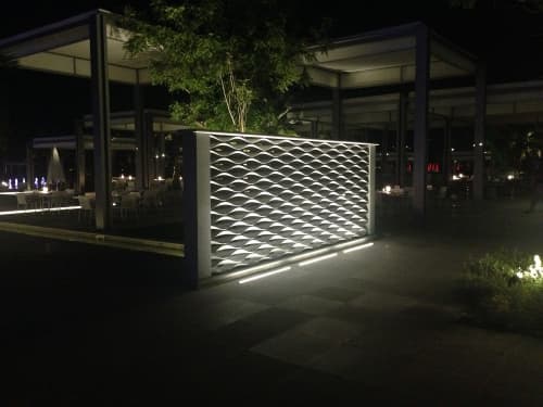 Onda Marble Divider | Tiles by Lithos Design | The Ritz-Carlton, Bahrain in Manama. Item composed of stone