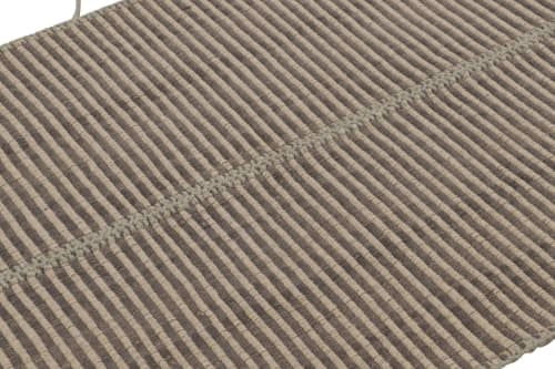 Rug & Kilim’s Textural Accent Kilim, Square Rug in Greige | Area Rug in Rugs by Rug and Kilim